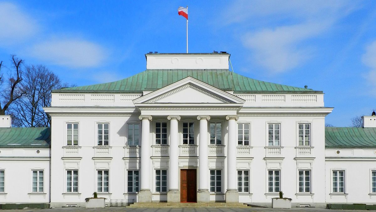 Het Belweder paleis in Warschau dat ook op de fles van Belvedere staat afgebeeld.
